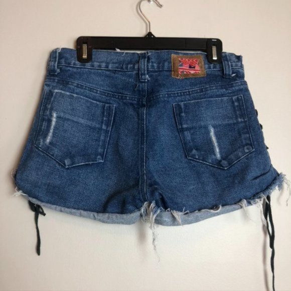 Jen's Pirate Booty Denim Lace Up Shirts - Picture 4 of 8